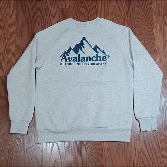 Avalanche Outdoor Supply Company Sweater sz:Medium Grey/Navy Blue - Picture 5 of 5